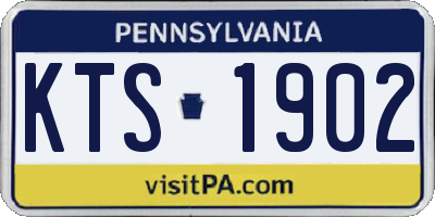 PA license plate KTS1902
