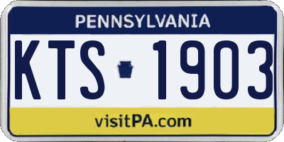 PA license plate KTS1903