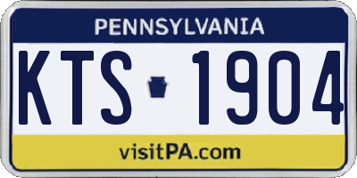 PA license plate KTS1904