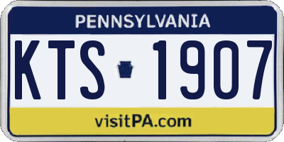 PA license plate KTS1907