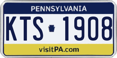 PA license plate KTS1908