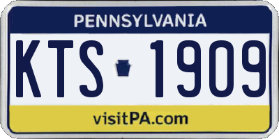 PA license plate KTS1909