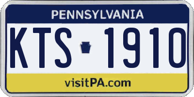 PA license plate KTS1910
