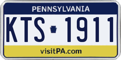 PA license plate KTS1911