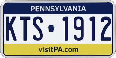 PA license plate KTS1912