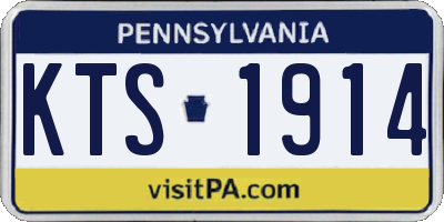 PA license plate KTS1914