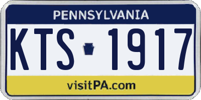 PA license plate KTS1917