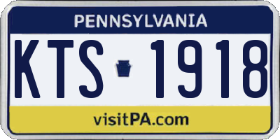 PA license plate KTS1918