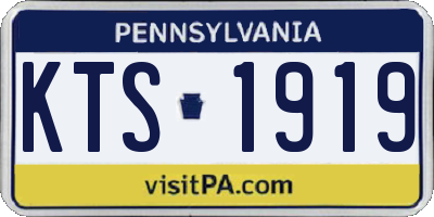 PA license plate KTS1919