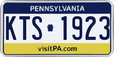 PA license plate KTS1923