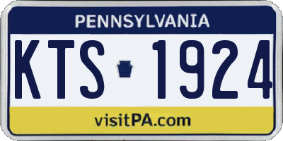 PA license plate KTS1924