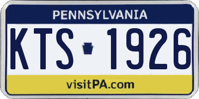 PA license plate KTS1926