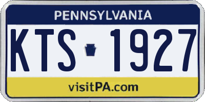 PA license plate KTS1927