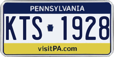 PA license plate KTS1928