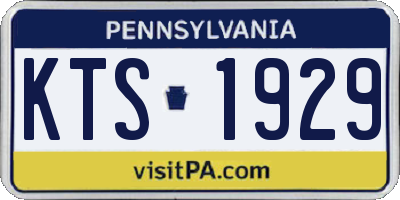 PA license plate KTS1929