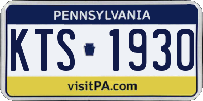 PA license plate KTS1930