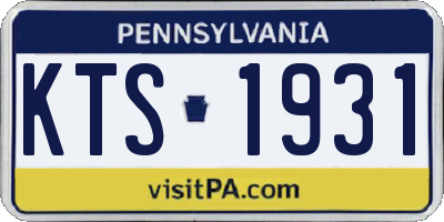 PA license plate KTS1931