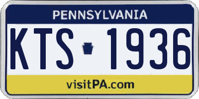 PA license plate KTS1936
