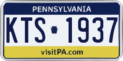 PA license plate KTS1937