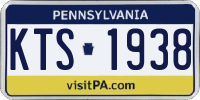 PA license plate KTS1938