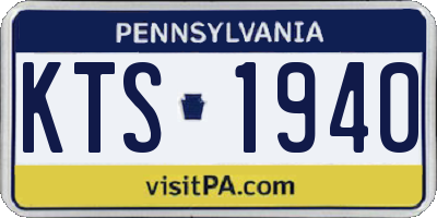 PA license plate KTS1940