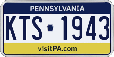 PA license plate KTS1943