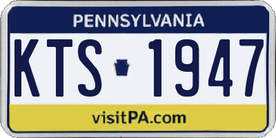 PA license plate KTS1947
