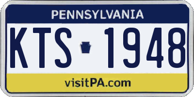 PA license plate KTS1948