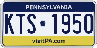PA license plate KTS1950