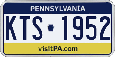 PA license plate KTS1952