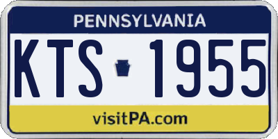 PA license plate KTS1955