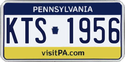 PA license plate KTS1956