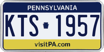 PA license plate KTS1957