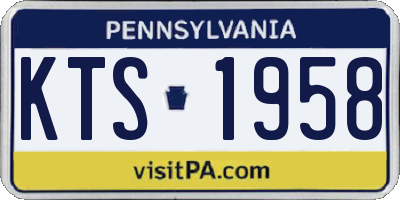 PA license plate KTS1958