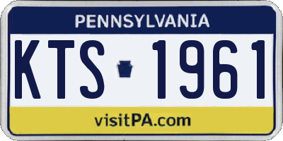 PA license plate KTS1961