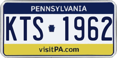 PA license plate KTS1962