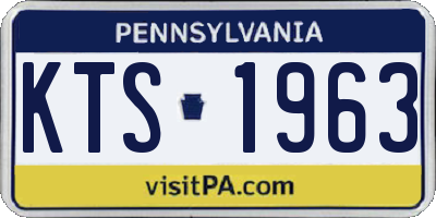 PA license plate KTS1963