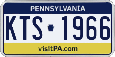 PA license plate KTS1966