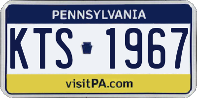 PA license plate KTS1967