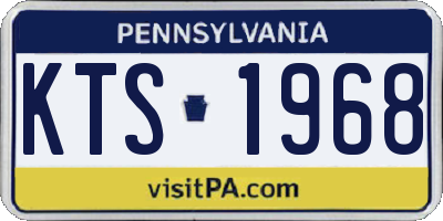 PA license plate KTS1968