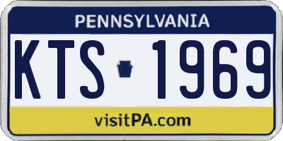 PA license plate KTS1969