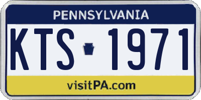 PA license plate KTS1971