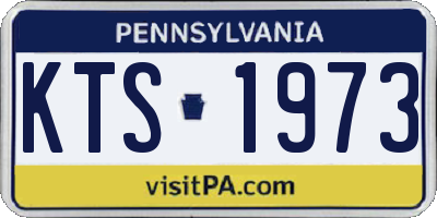 PA license plate KTS1973