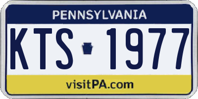 PA license plate KTS1977