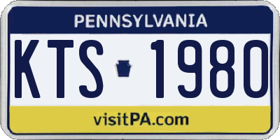 PA license plate KTS1980