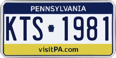 PA license plate KTS1981
