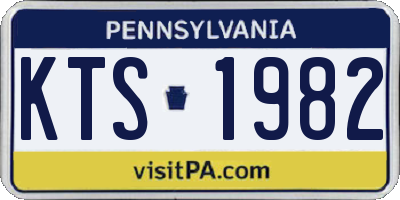 PA license plate KTS1982