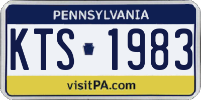 PA license plate KTS1983