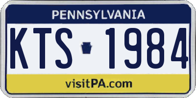 PA license plate KTS1984