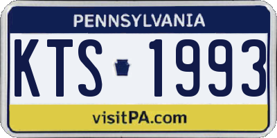 PA license plate KTS1993